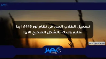 تسجيل الطلاب الجدد في نظام نور 1446: ابدأ تعليم ولادك بالشكل الصحيح الآن!